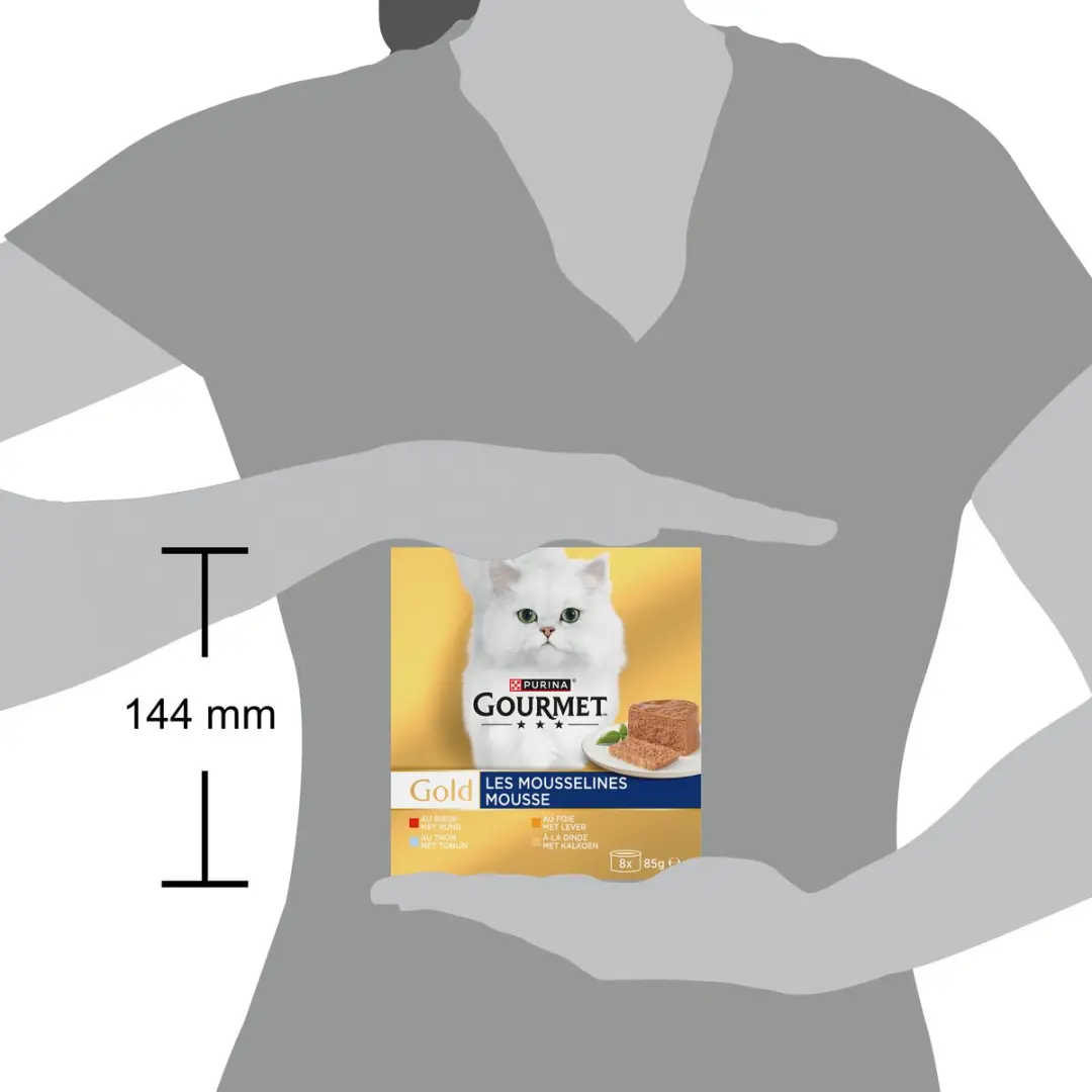 Gourmet Gold Mousse Kattenvoer Natvoer - 48x85g - Tonijn/Lever/Kalkoen/Rund
