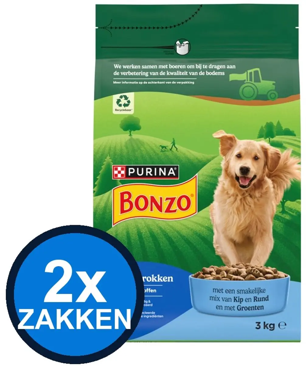 Bonzo Adult Menubrokken Kip Droogvoer