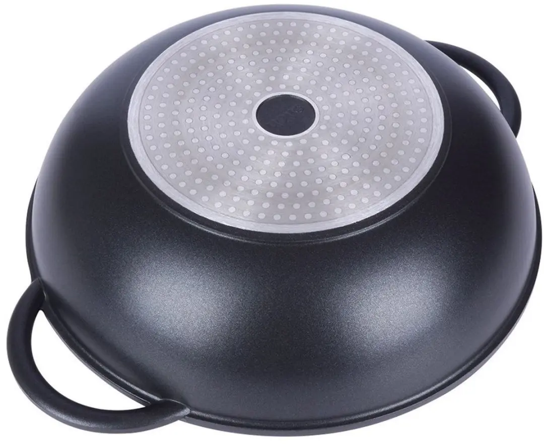 Orion Grande Wokpan 32cm - Graniet Antiaanbaklaag - Zwart