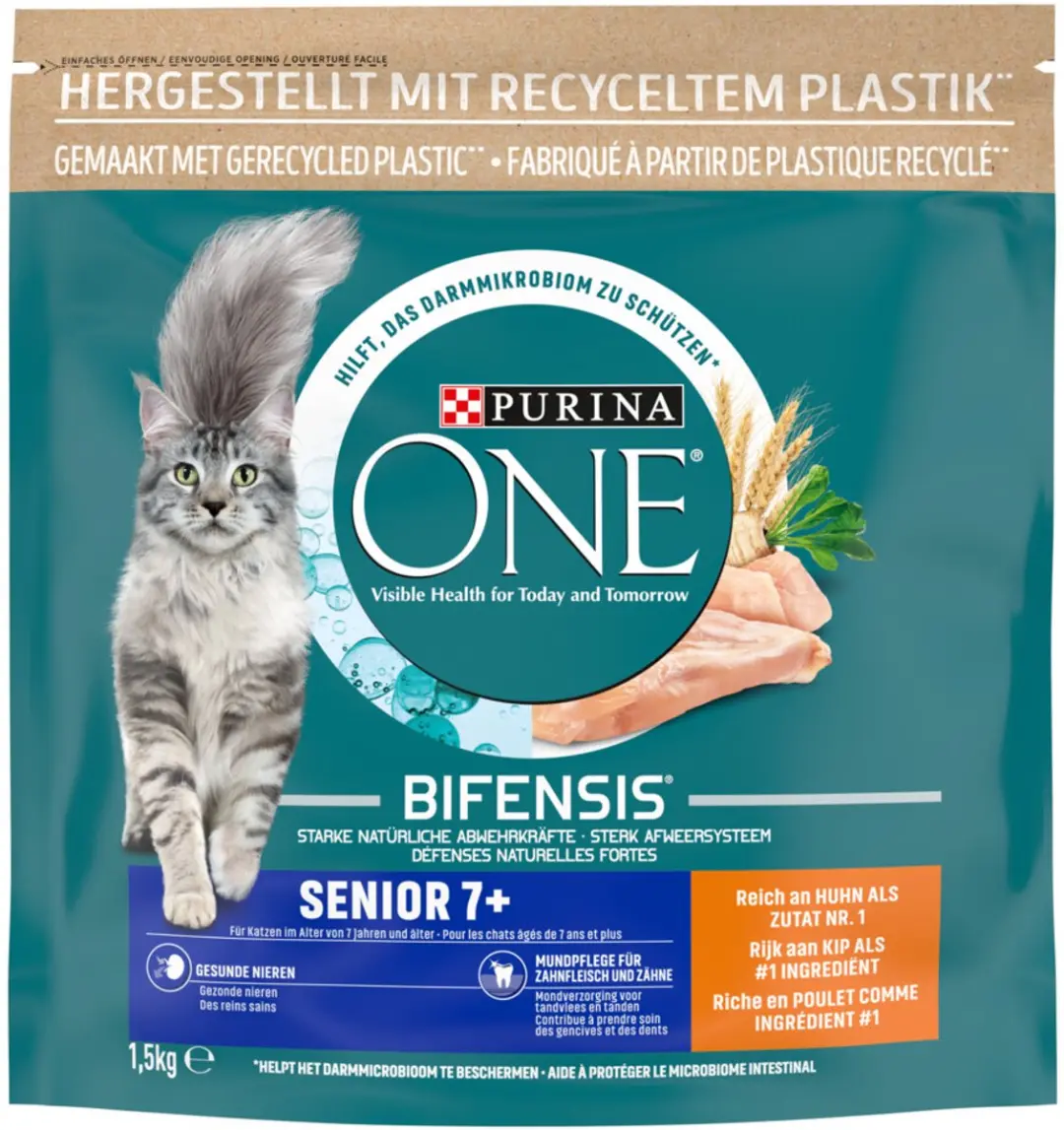 Purina ONE Senior Kattenbrokjes Kip & Volkoren 6kg