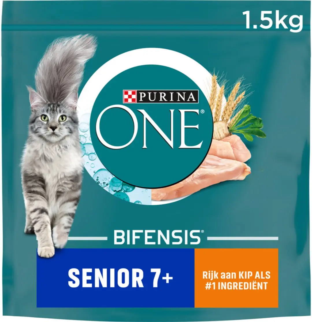 Purina ONE Senior Kattenbrokjes Kip & Volkoren 6kg