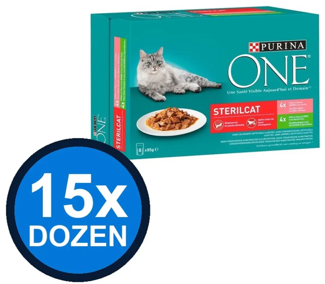 Purina ONE Sterilcat Adult Zalm & Kalkoen Natvoer