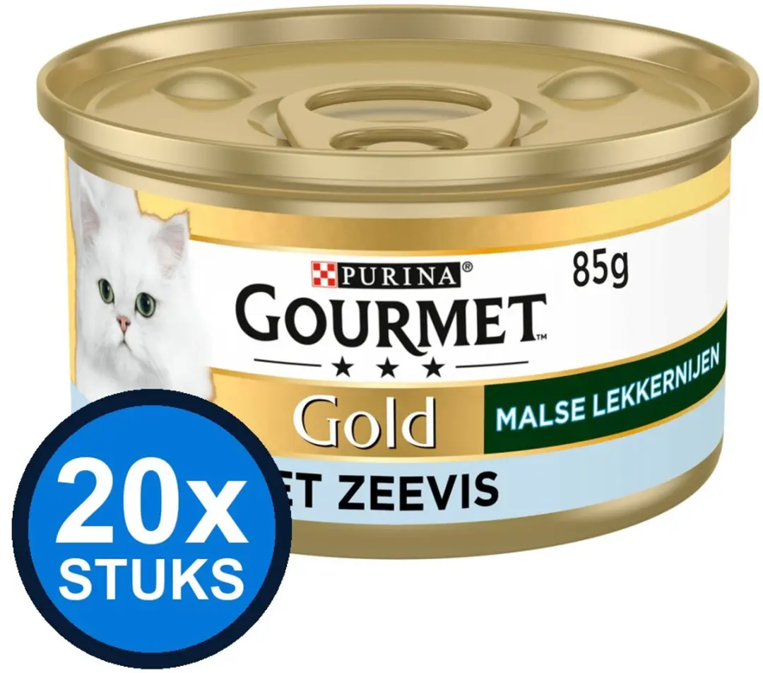 Gourmet Gold Malse Lekkernijen Zeevis Kattenvoer Natvoer 85g