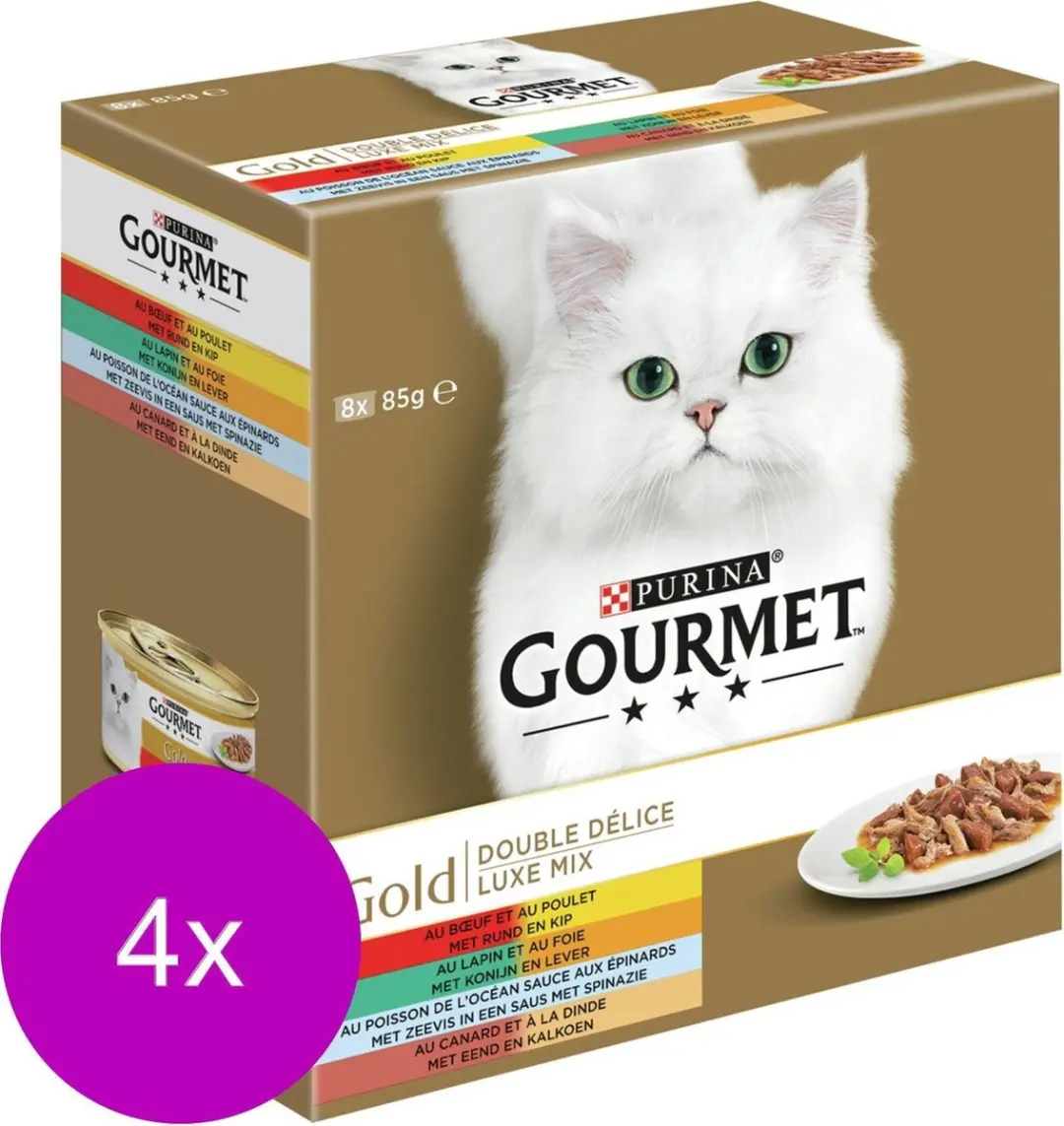 Gourmet Gold Multipack Kattenvoer - 32 Stuks (4x8x85g)