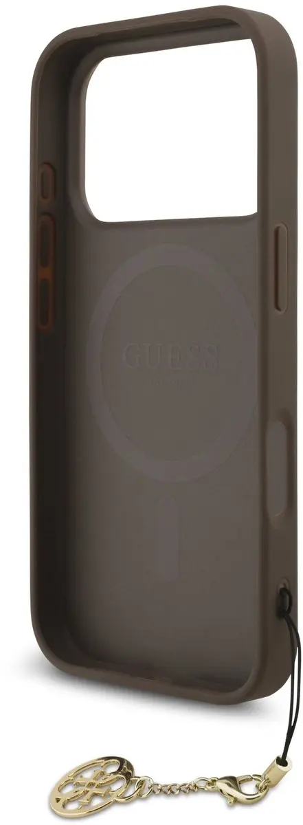 GUESS 4G Charm Backcover iPhone 17 Pro - Bruin