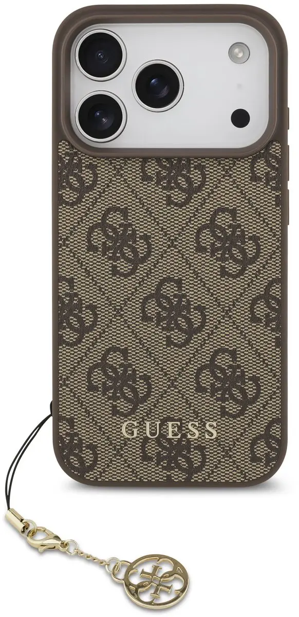 GUESS 4G Charm Backcover iPhone 17 Pro - Bruin