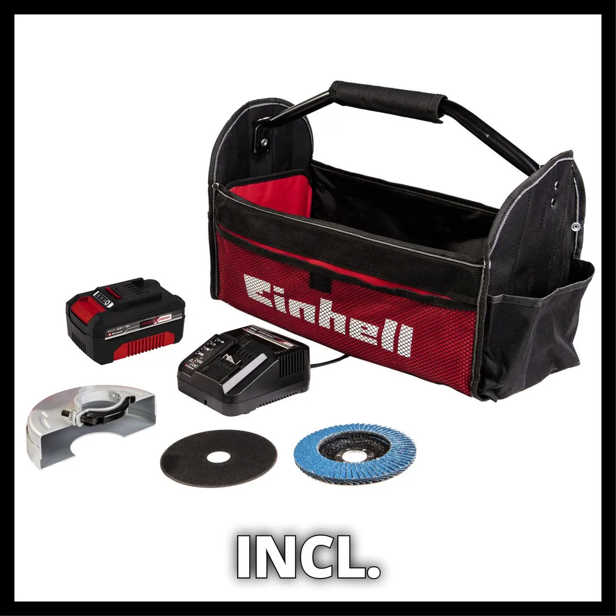 Einhell TE-AG 18/115 Li Kit Accu Haakse Slijper - 18V - Ø115mm