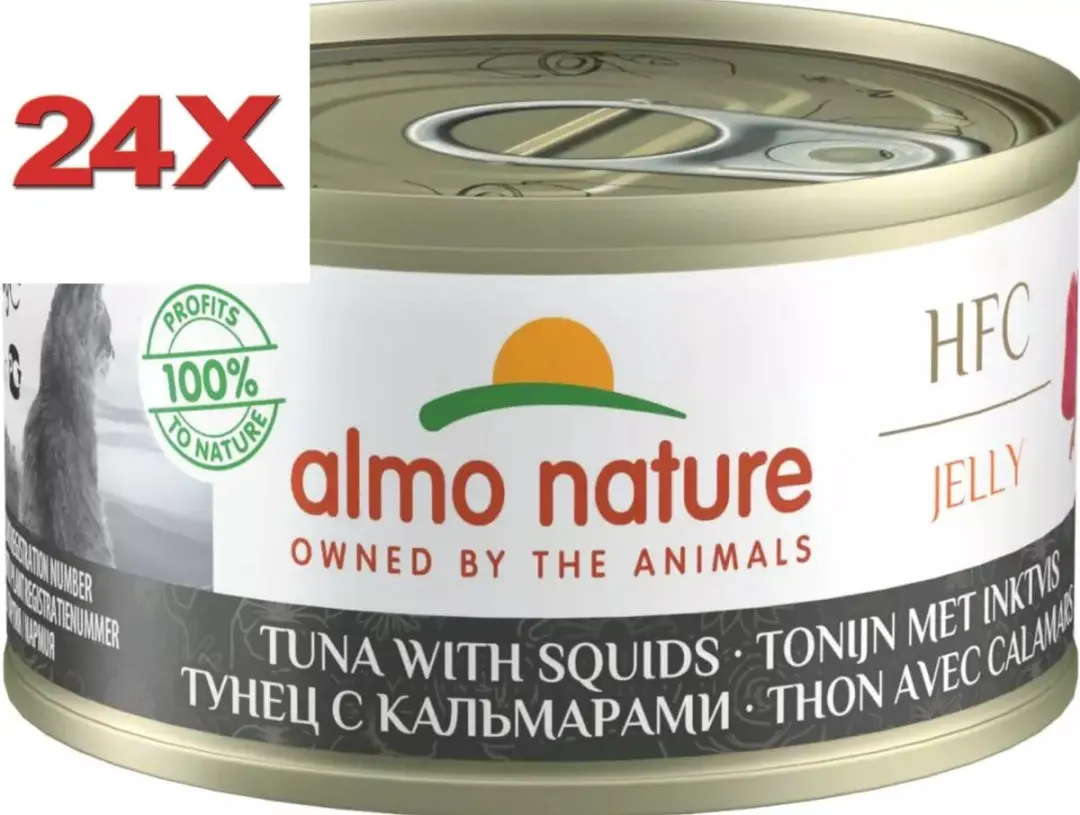 Almo Nature HFC Kattenvoer Jelly Tonijn & Inktvis 24x70g