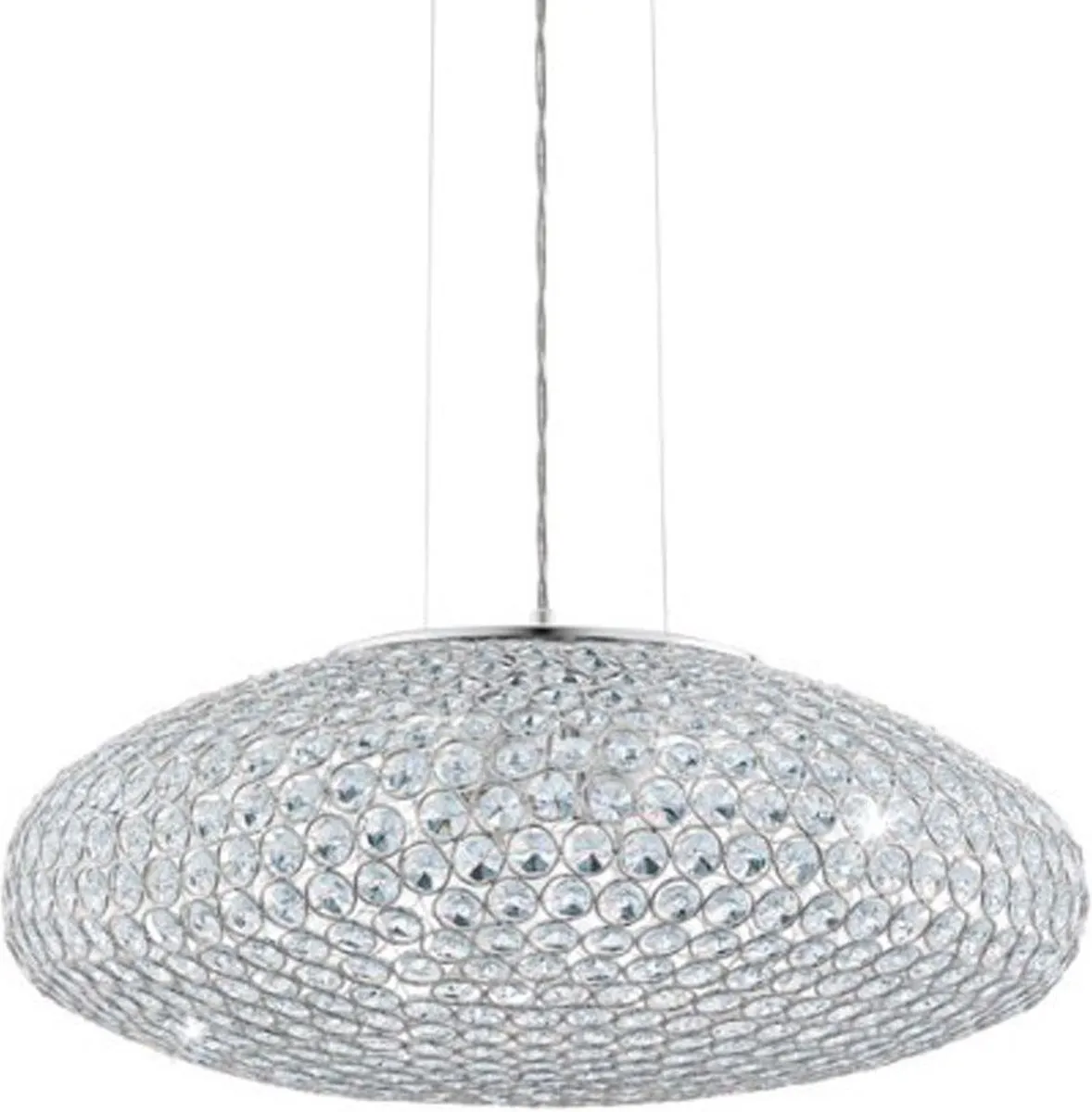Eglo Clemente Hanglamp - 3 Lichts - Ø54cm - Chroom