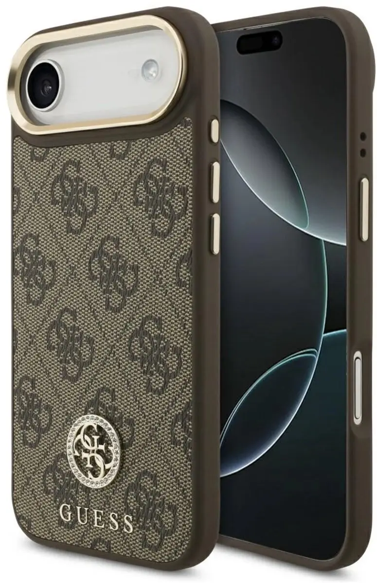 GUESS 4G Case Strass Logo iPhone Air MagSafe - Zwart