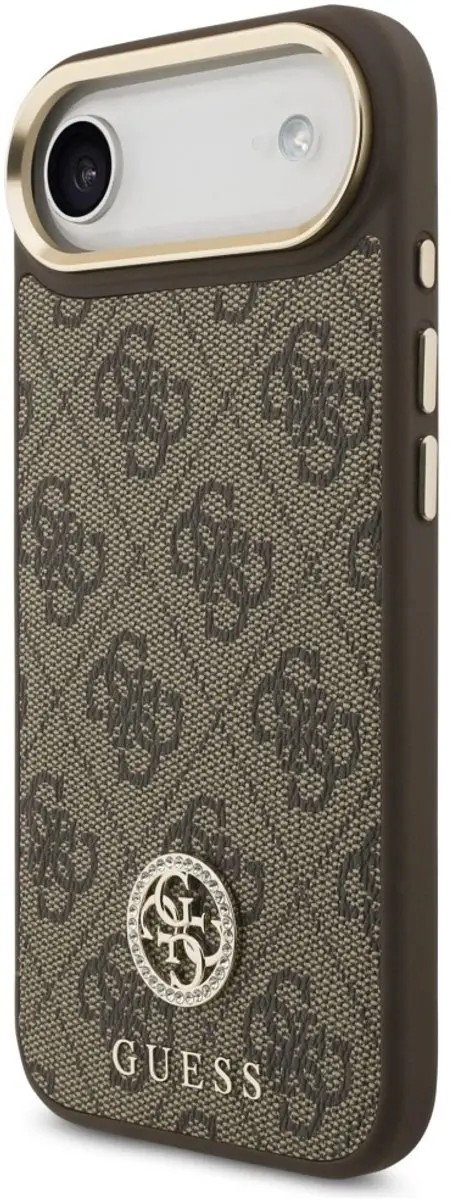 GUESS 4G Case Strass Logo iPhone Air MagSafe - Zwart