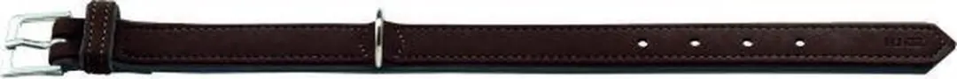 Hunter Halsband voor Hond Softie Kunstleder Nubuck Bruin/Zwart 32-40cm