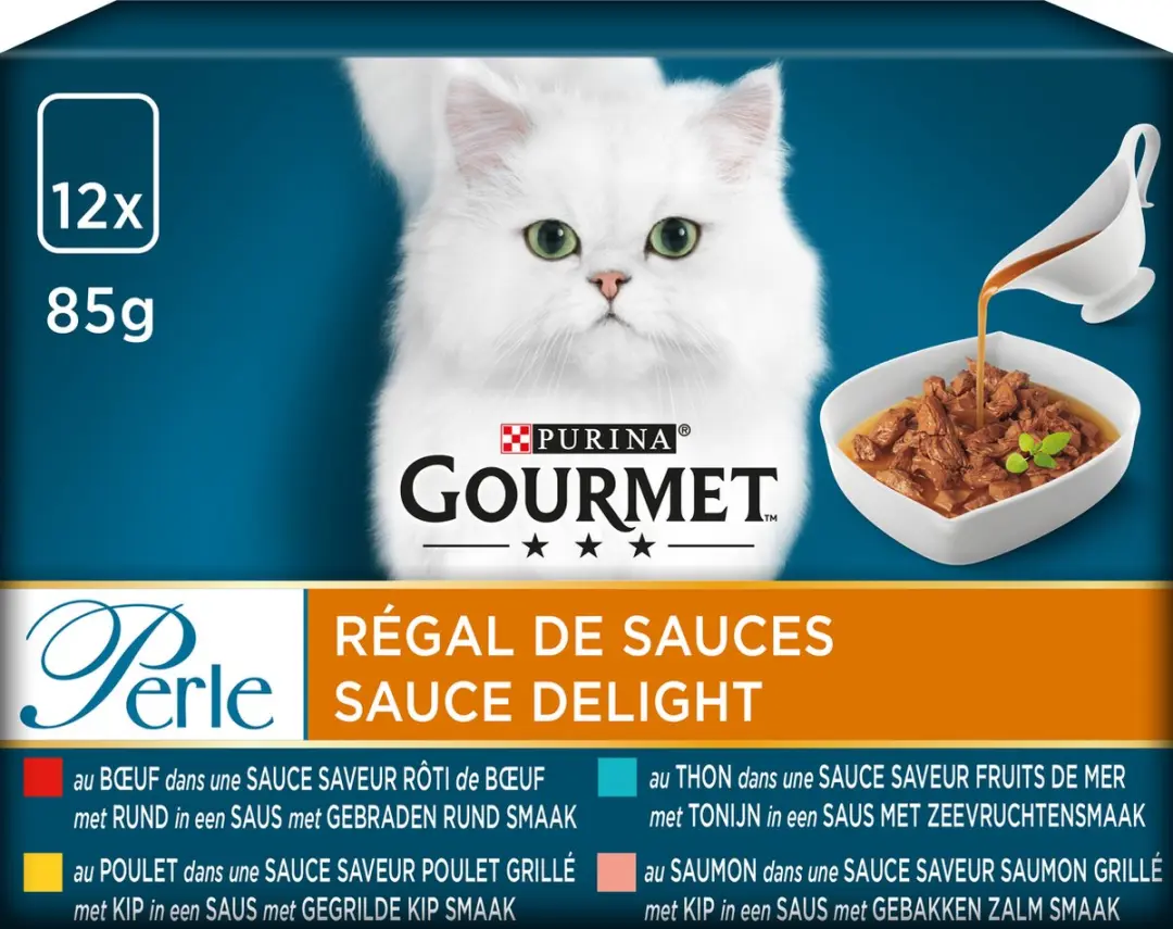 Gourmet Perle Sauce Delight Vlees & Vis 12x85g