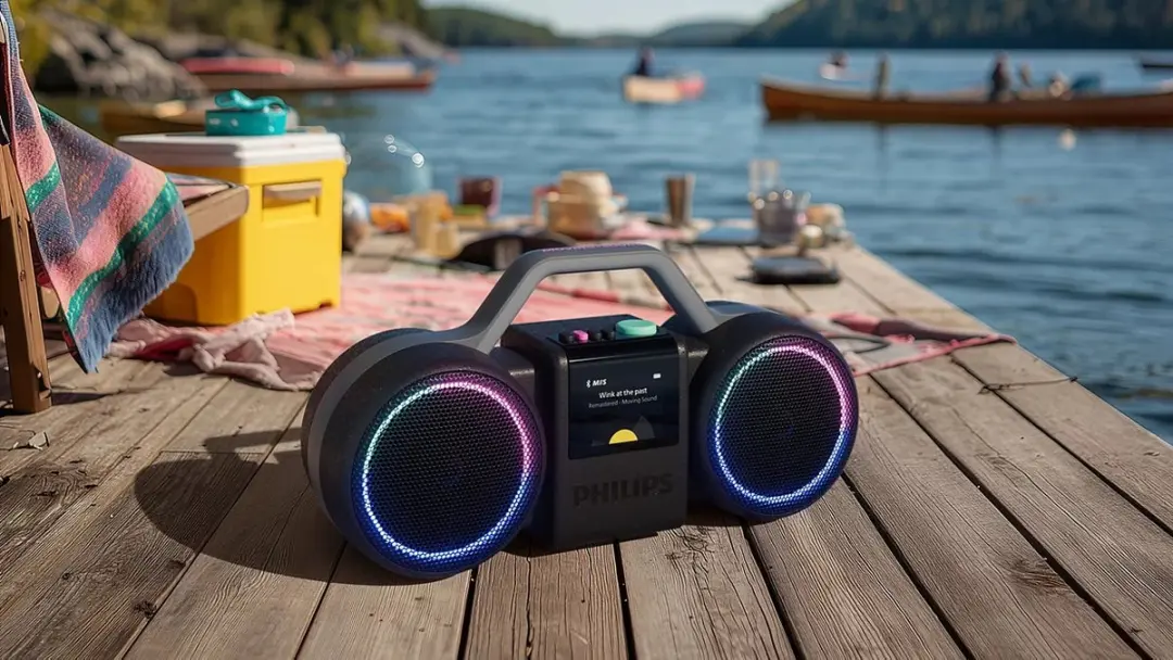 Philips Sound Moving Sound The Roller TAMS60B/00 Draagbare Speaker - 60W - Zwart