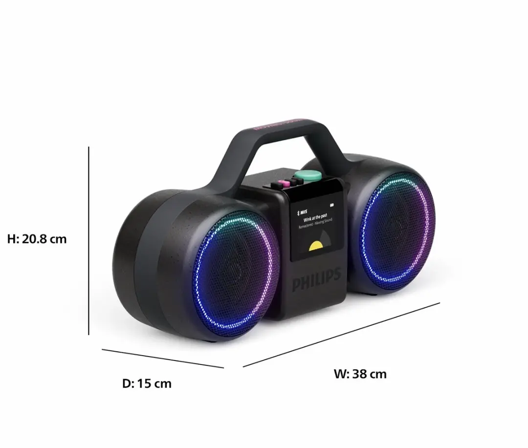 Philips Sound Moving Sound The Roller TAMS60B/00 Draagbare Speaker - 60W - Zwart