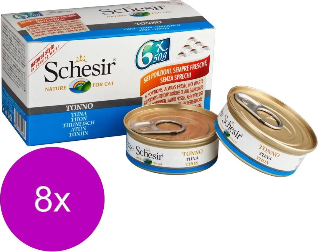 Schesir Kat Blik Gekookt 6x50g