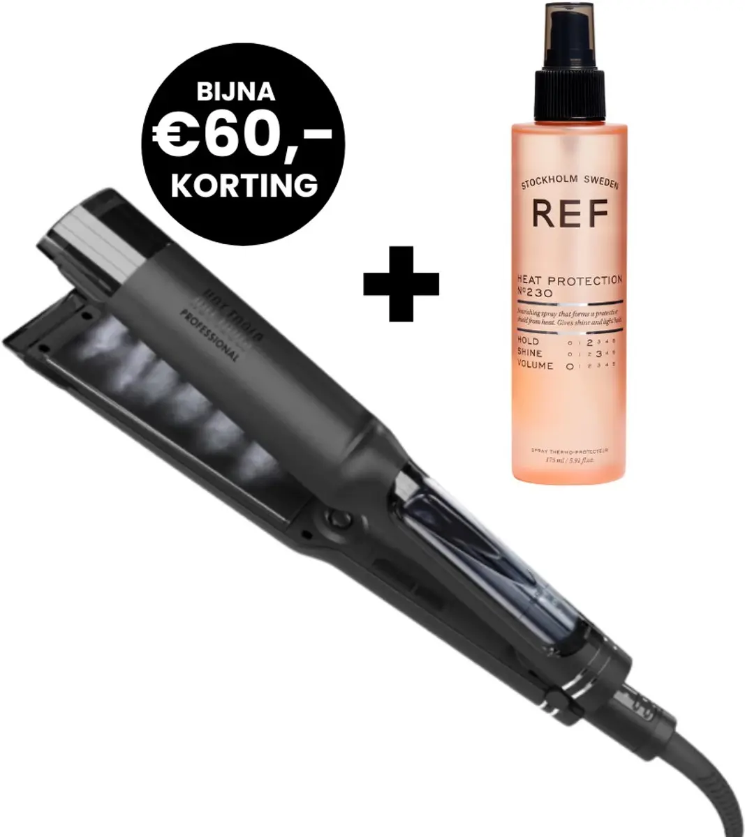 Hot Tools Steam Styler + Heat Protection Spray 175ml
