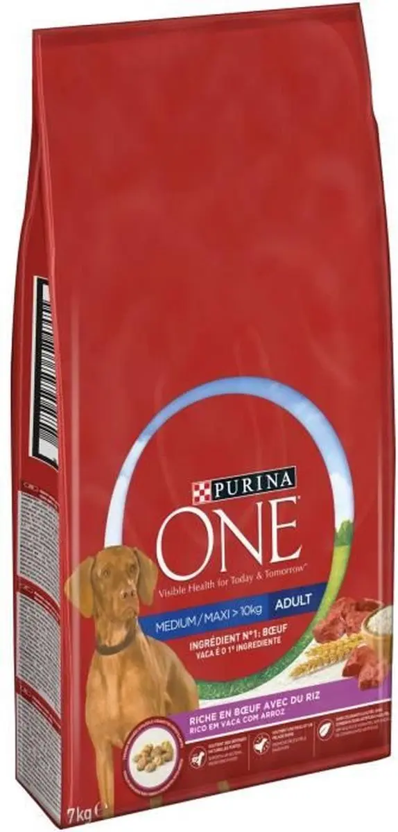 Purina ONE Rund- en Rijstwafels Medium/Maxi 7kg
