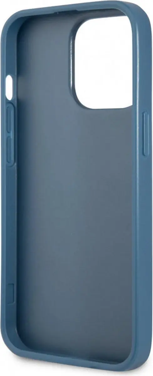 GUESS 4G Double Card Back Case iPhone 13 Pro - Blauw