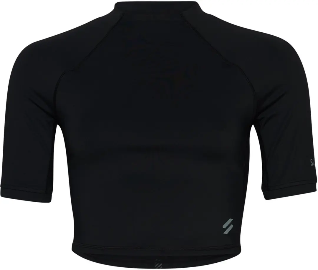 Superdry Run 3/4 Thight Crop Top Sportshirt - XL - Zwart