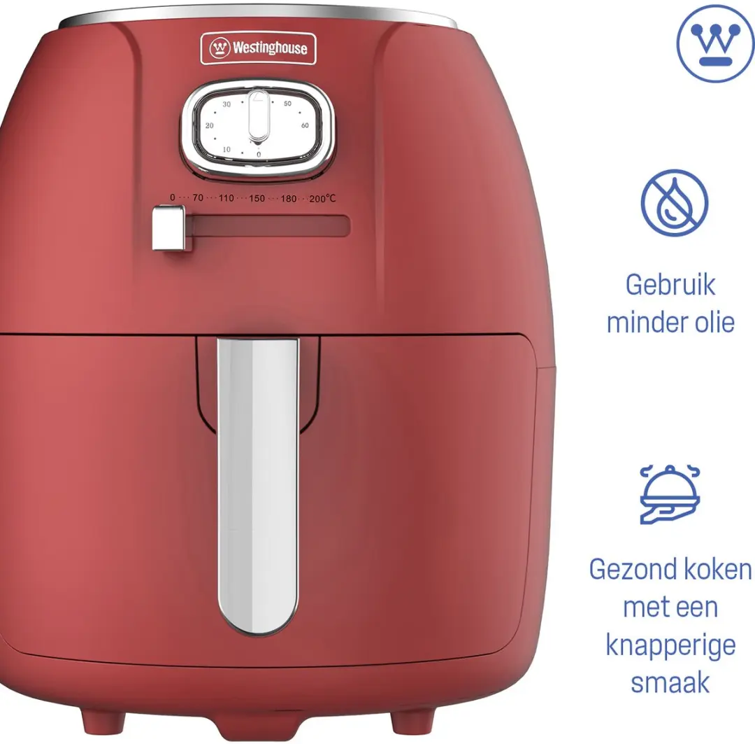 Westinghouse Retro Airfryer 1500W 4L - Rood
