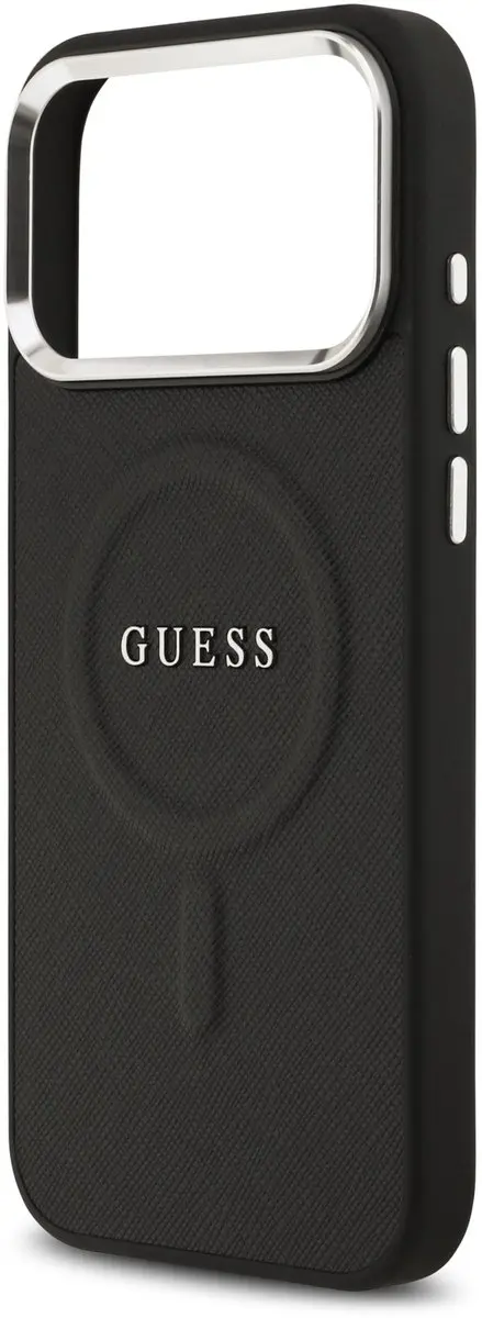 GUESS PU Saffiano Backcover iPhone 17 Pro Max - MagSafe - Zwart