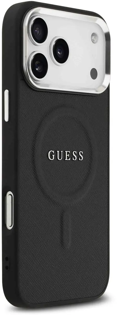 GUESS PU Saffiano Backcover iPhone 17 Pro Max - MagSafe - Zwart
