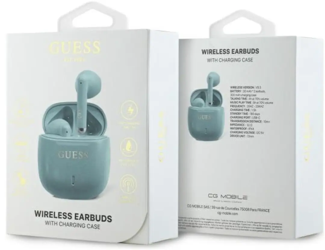 GUESS GUTWSJ14ESGQ Bluetooth Oordopjes - Turquoise