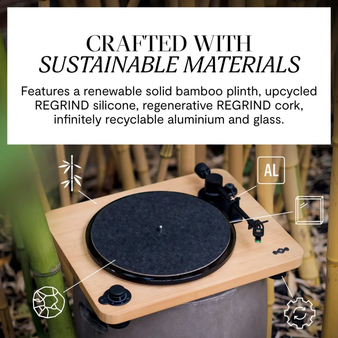 House of Marley Stir It Up Lux EM-JT010-SB Platenspeler - Bruin