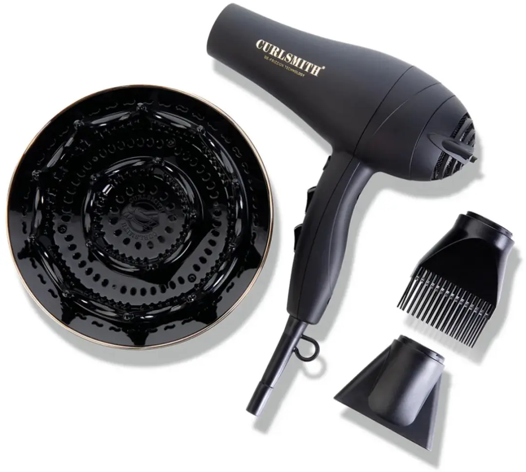 Curlsmith Defrizzion Haardroger 1875W - XXL Diffuser - Zwart