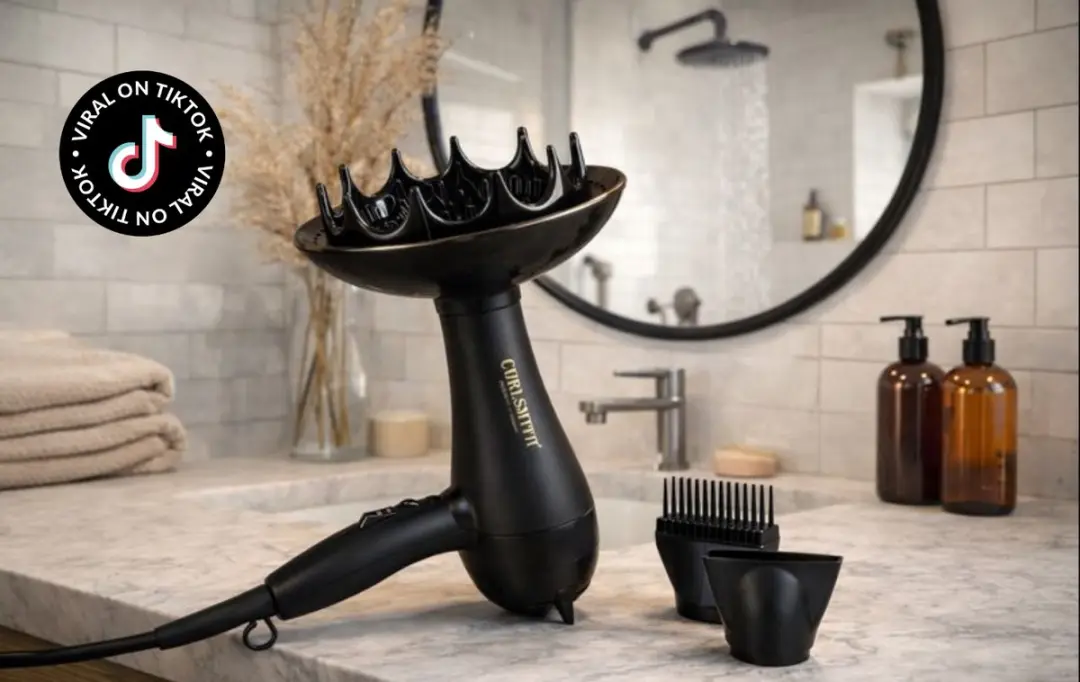 Curlsmith Defrizzion Haardroger 1875W - XXL Diffuser - Zwart