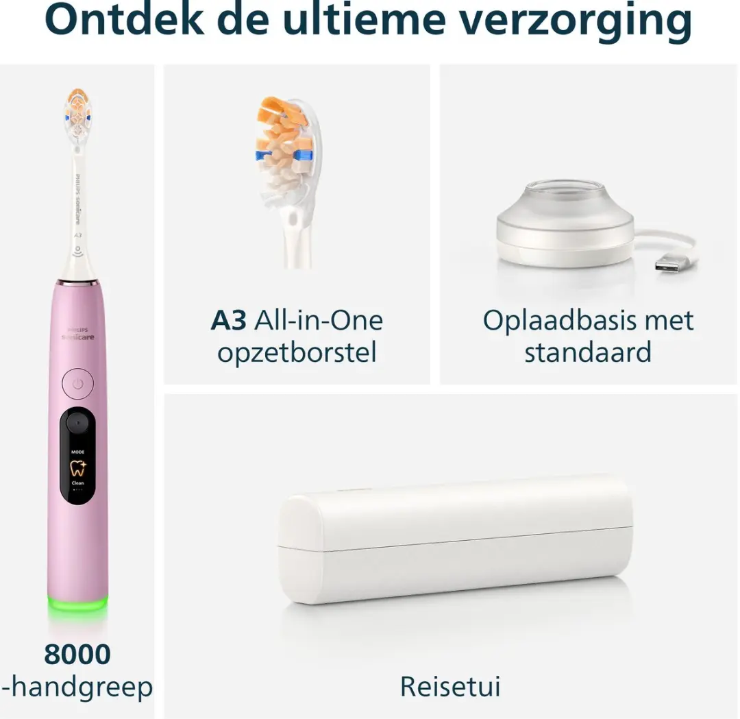 Philips Sonicare DiamondClean 8000 HX8311/15 Elektrische Tandenborstel - 5 Snelheden - Dark Blue