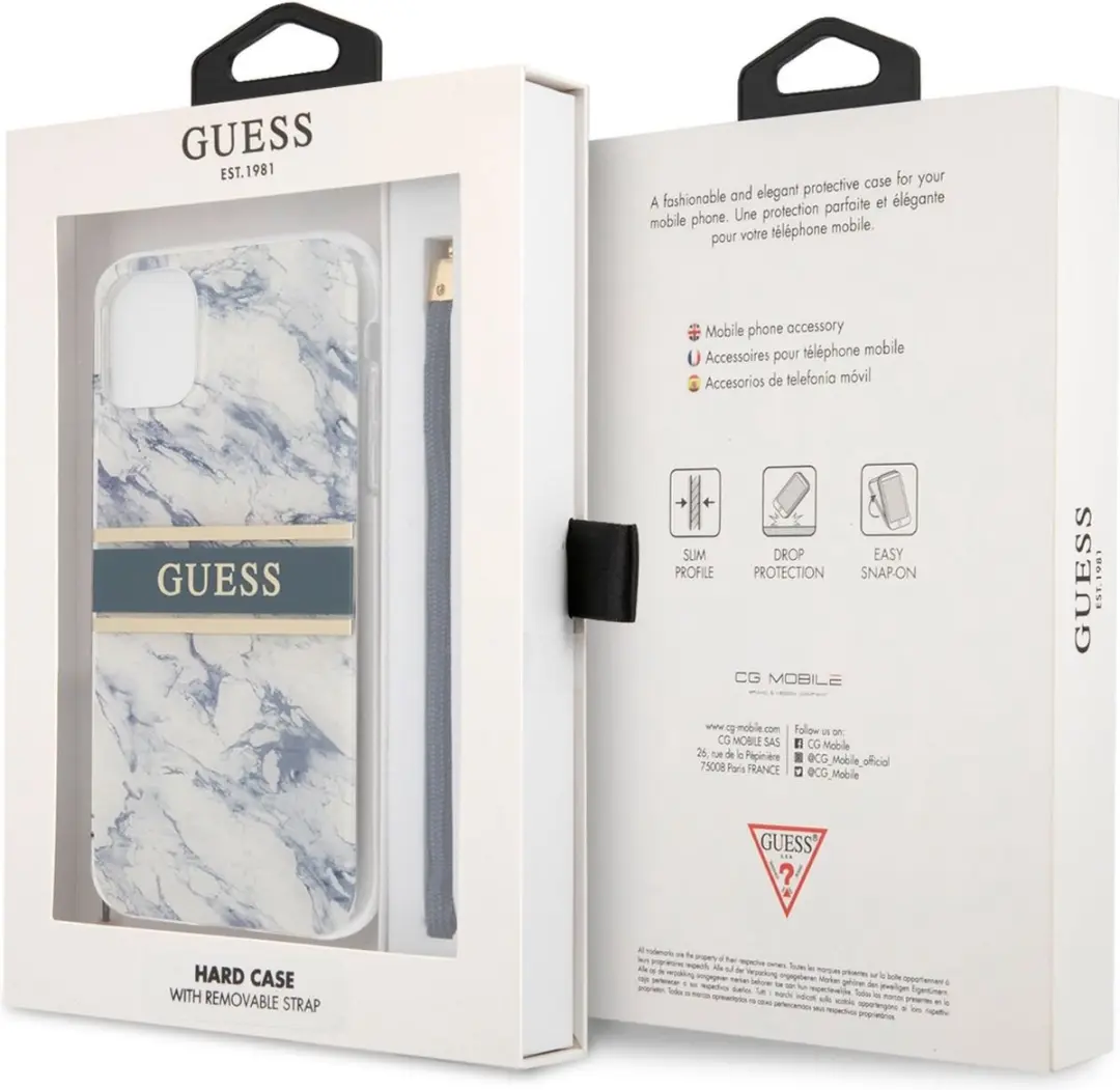 Guess TPU Hoes iPhone 11 - Blauw