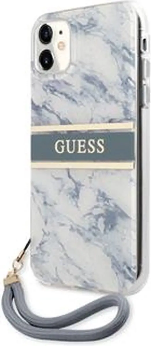 Guess TPU Hoes iPhone 11 - Blauw - afbeelding 6 van 6