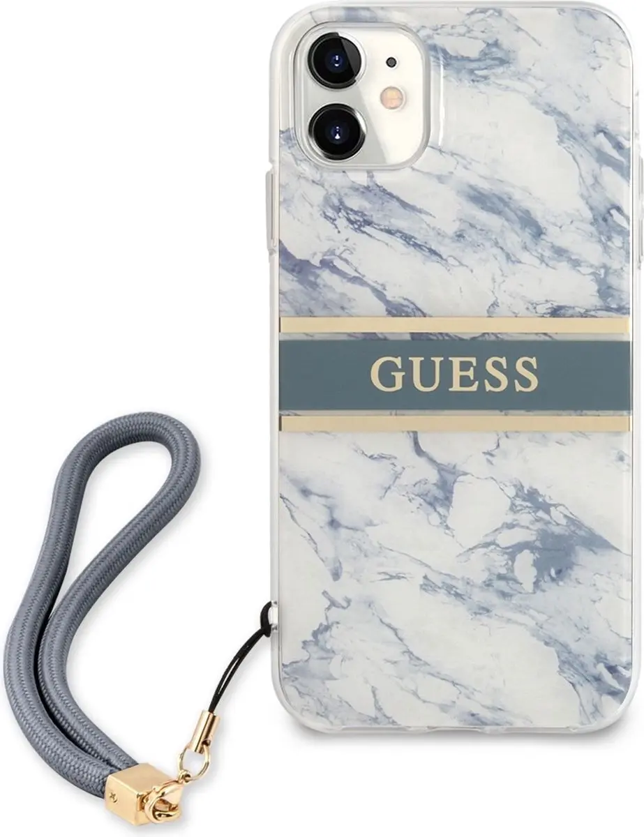 Guess TPU Hoes iPhone 11 - Blauw