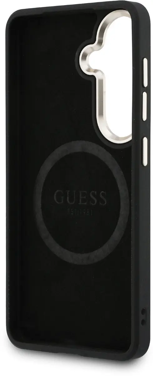 Guess Hoesje Galaxy S26 Peony Hot Stamp - MagSafe - Zwart