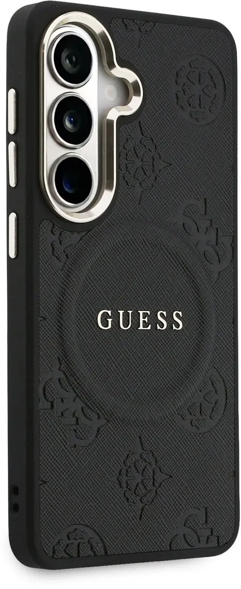 Guess Hoesje Galaxy S26 Peony Hot Stamp - MagSafe - Zwart