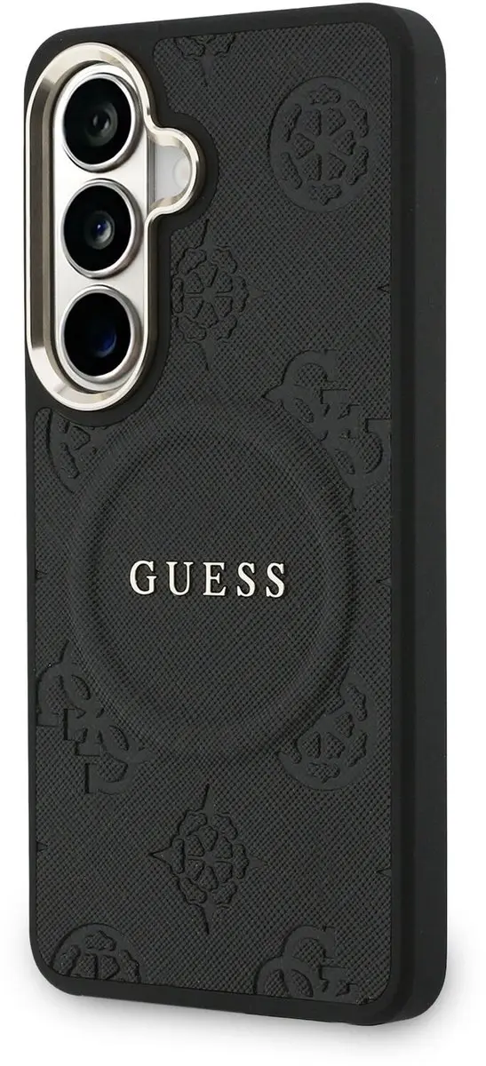 Guess Hoesje Galaxy S26 Peony Hot Stamp - MagSafe - Zwart