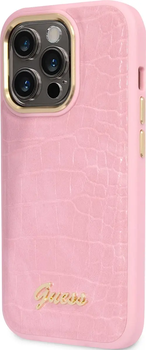 Guess iPhone 14 Pro PU Leer Hoesje - Roze - 3666339082949 - afbeelding 5 van 6