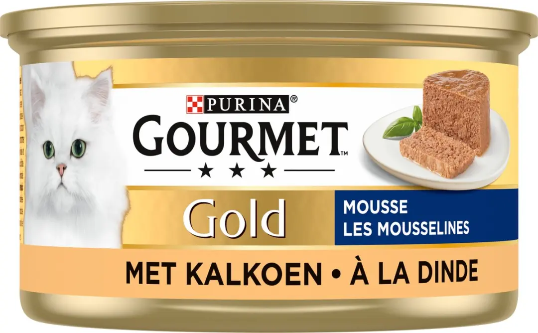 Gourmet Gold Mousse Kalkoen Kattenvoer Natvoer - 24x85g