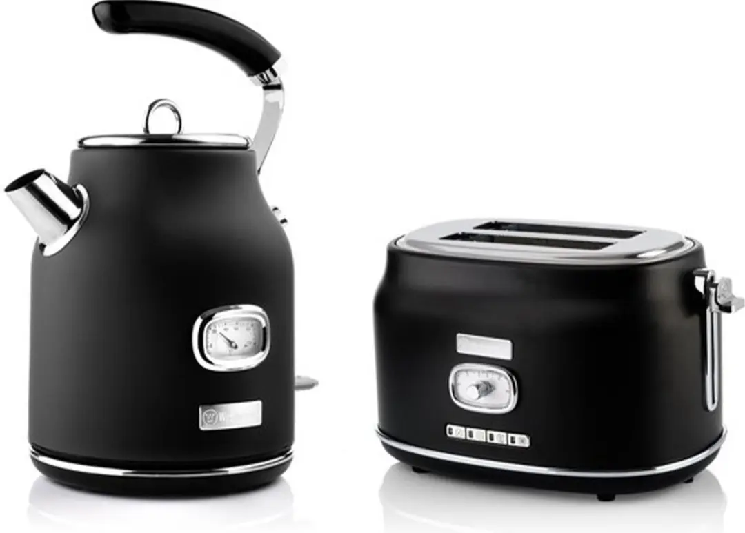 Westinghouse Retro Waterkoker 1,7L + Broodrooster 2 Sneden