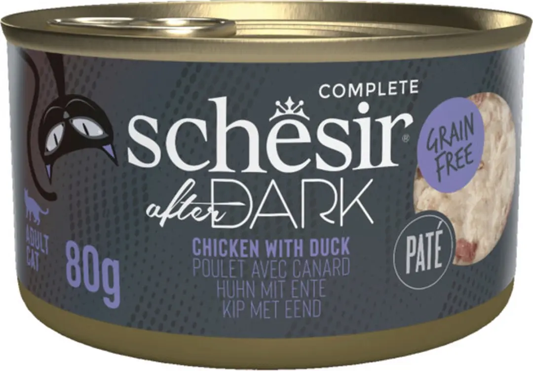 Schesir After Dark Paté Kip & Eend 12x80g