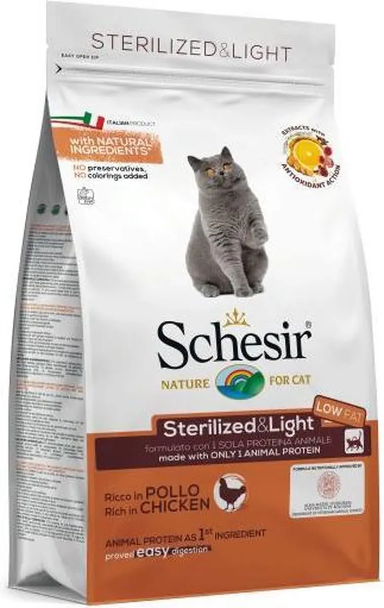 Schesir Sterilized & Light Kattenvoer 1,5 kg