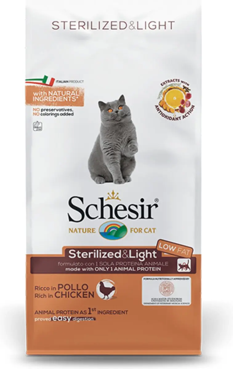 Schesir Sterilized & Light Kattenvoer 1,5 kg