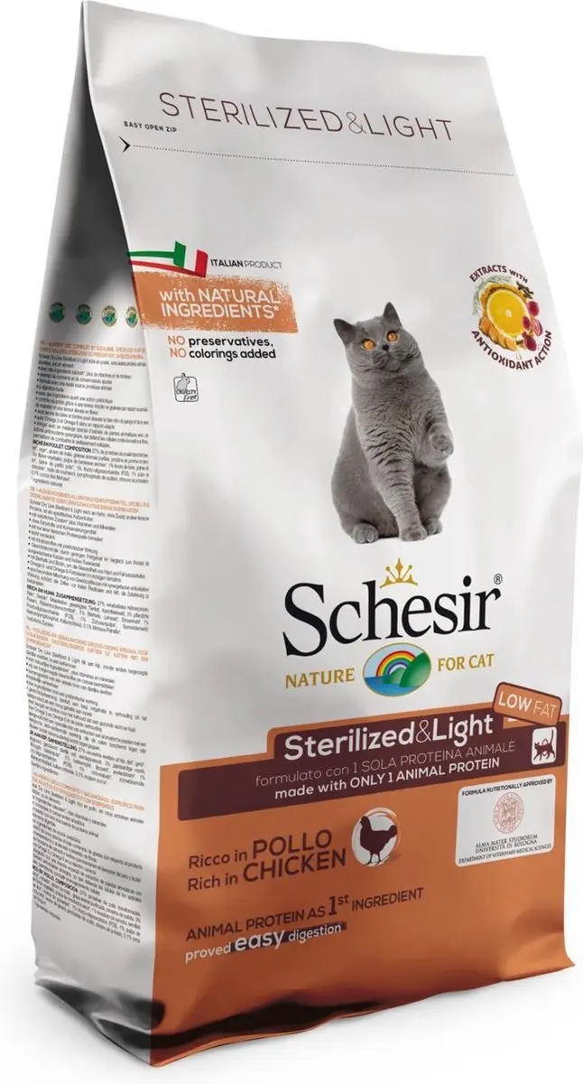 Schesir Sterilized & Light Kattenvoer 1,5 kg