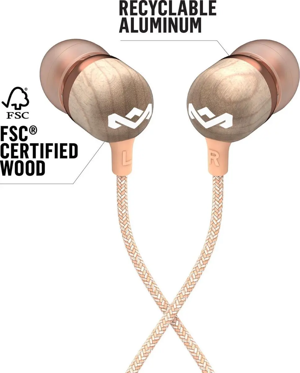 House of Marley Smile Jamaica Bedrade Oortjes EM-JE041-CP - Copper