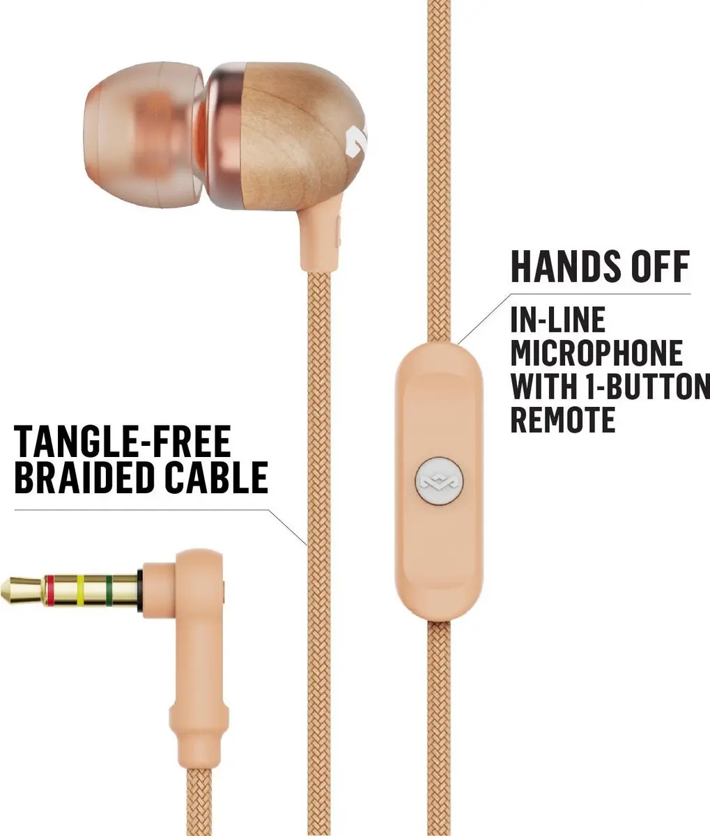 House of Marley Smile Jamaica Bedrade Oortjes EM-JE041-CP - Copper