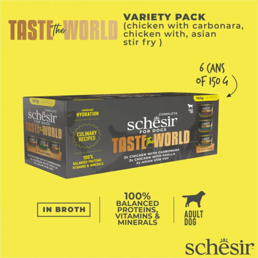 Schesir Taste Of The World Variety Pack Hondenvoer 900g