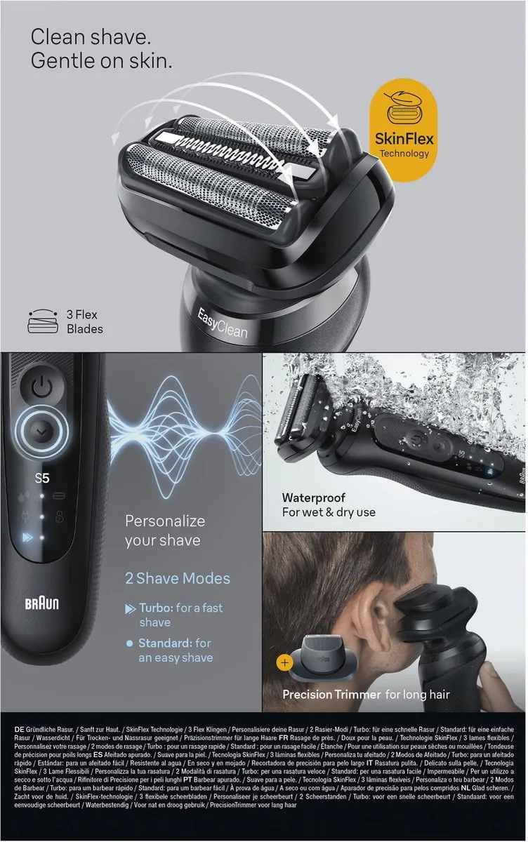 Braun Series 5 52-N7200CC Elektrisch Scheerapparaat - Zwart