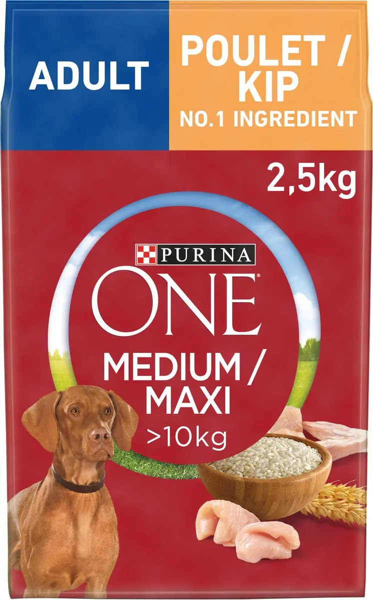 Purina ONE Medium Maxi Adult Hondenvoer 2500g